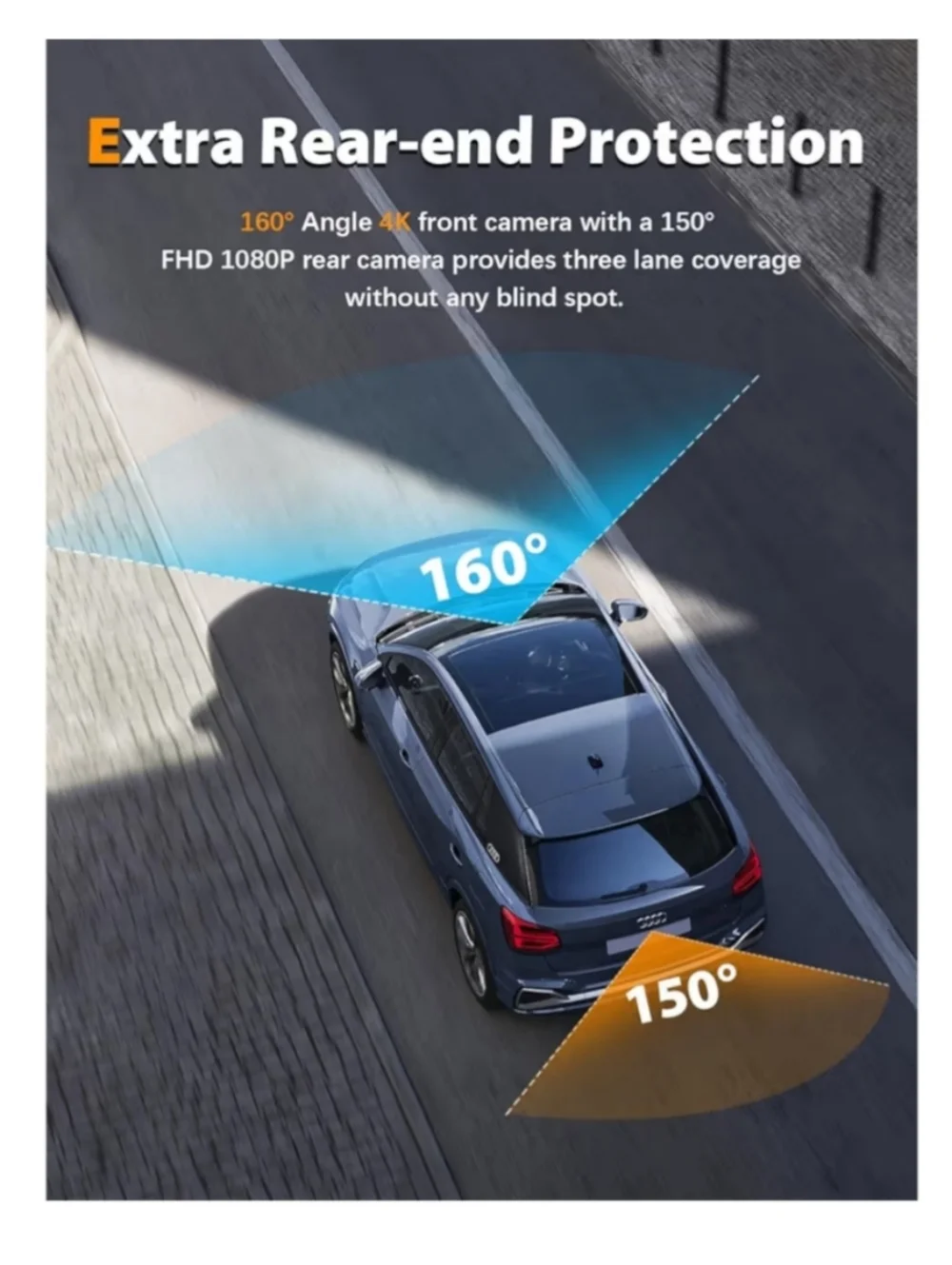 ARIFAYZ Dash Cam Front and Rear 4K+1080P
